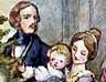 The Royal family enjoy the first Christmas tree at Windsor - illustration from 'The Life of Victoria' by Alice Corkran