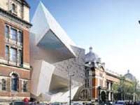 The extension was designed by Polish-born architect Daniel Libeskind