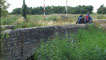 Rick and Derek walk towards the church in Goldcliff village. 
