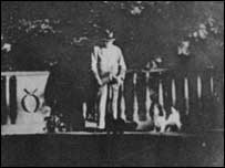 Elgar with his dog