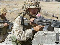 Soldados americanos perto de Falluja