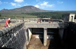 View of the Dunnywater waterworks at the entrance to the Binnian Tunnel