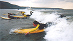 Learning to surf. Image from WSF surf school