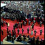 Tapete vermelho na entrada do Palais, Cannes