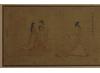 Women approach the court instructress as she records the admonitions for her peers. (c) Trustees of the British Museum
