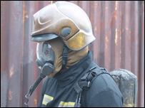 A fire fighter