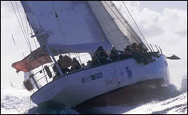 Clipper at sea