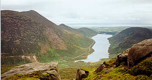 The Silent Valley Reservoir - Slieve Binnian 747 metres tall on the left.