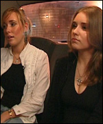 Girls in taxi