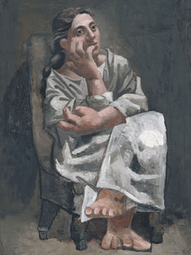 Seated Woman, 1920 Oil on canvas © RMN / Jean-Gilles Berizzi / Succession Picasso / DACS 2009