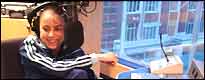 Lady Sovereign having a laugh