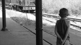 Young boy waits...