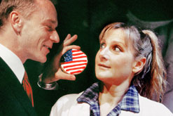 Ben Daniels and Lelsey Sharp in The God of Hell Photo: Steven Cummins