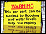 Road sign in the floods