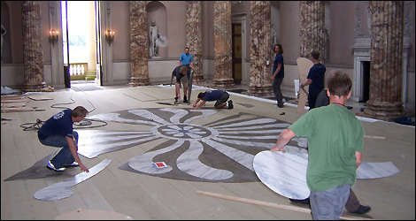 Filming at Kedleston Hall