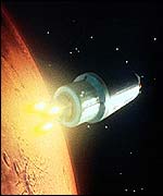 Picture: Mars and rocket