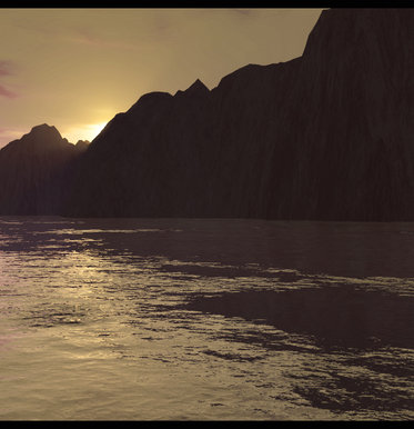 Sunset mountains