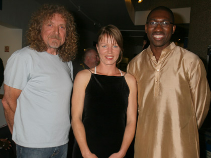 Verity Sharp and Kwame Kwei-Armah with rock legend Robert Plant