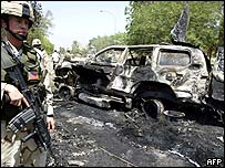 Carro explodido