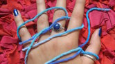 Blue fingers...