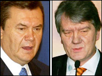 Viktor Yuşçenko ve Viktor Yanukoviç