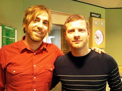 Dermot and his studio guest Josh Pyke.