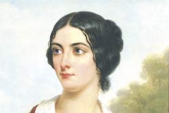 Reproduction of a painting of Lola by Jules Laure/Mary Evans