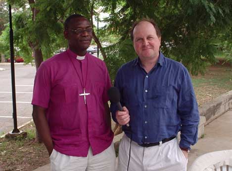 James Naughtie with Archbishop Josiah Idowu-Fearon, Archbishop of Kaduna