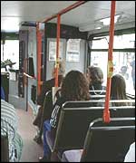 passengers on a bus