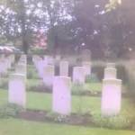 British, Commonwealth and German War Graves in St Nicholas Churchyard, North Cotes, Lincolnshire. Most of these War Graves date from World War Two and were airmen based at the nearby North Cotes airfield.   (Photograph taken on 60th Anniversary weekend of VE Day)