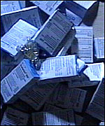 Packets of drugs