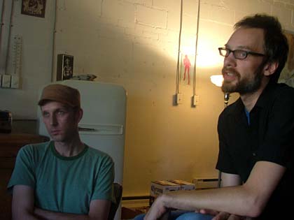 Don Wilkie (left) and Ian Ilavski of the Constellation Records label