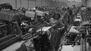 Weaving shed in Ulster factory
