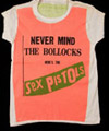A Pistols t-shirt trailing the band's first album