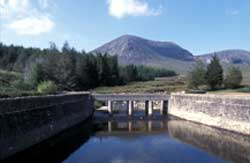 View of the Dunnywater waterworks at the entrance to the Binnian Tunnel