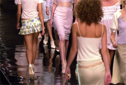 Models on the catwalk