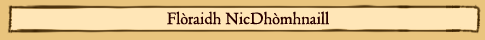 Flòraidh NicDhòmhnaill