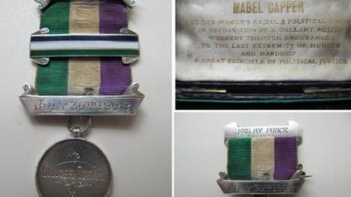 John Brock talks about a hunger strike medal awarded to a young Suffragette