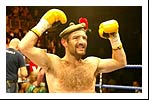 Scott Harrison shows off his WBO belt
