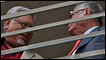 Victor Meza (izq.) negociador por Zelaya y Armando Aguilar, por Micheletti