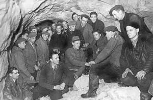 A historic photograph from 6th December 1950. Click on the picture to view a larger interactive version showing the names of those men who'm you have named so far