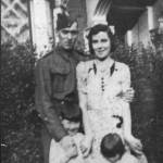 The Birtch Family, outside 48 Fordingley Road, London W9. in 1939 the day Dad went to War.   Note the tape on the windows.