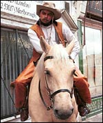 cowboy on a pony